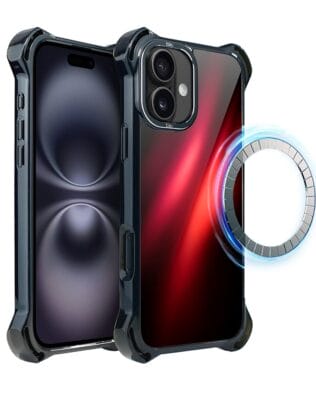 Etui do iPhone 16 Plus IBIZU DropGuard Ultra z MagSafe, Twilight Dreams, Czerwona Nebula