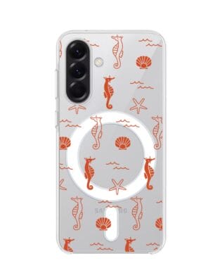 Etui do Samsung Galaxy A57 z MagSafe przeźroczyste, silikonowe Flexi, wakacyjne wzory