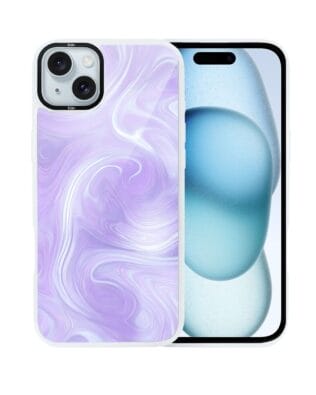 Etui do iPhone 15 Plus IBIZU DropGuard Matt z MagSafe, Ethereal Essence, Lawendowy wir