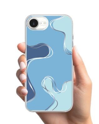 Etui do iPhone 17e przeźroczyste, silikonowe Flexi, spokój oceanu