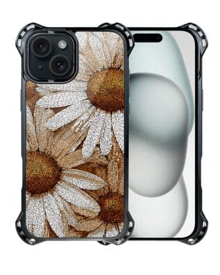 Etui do iPhone 15 Plus IBIZU DropGuard Ultra z MagSafe, Modern Classics, Mozaika rumianków