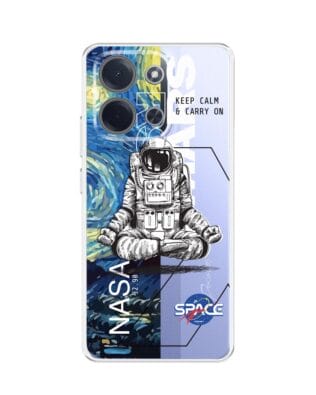 Etui do Xiaomi POCO C85 przeźroczyste, silikonowe Flexi, keep calm in Cosmos