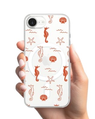 Etui do iPhone 17e z MagSafe przeźroczyste, silikonowe Flexi, wakacyjne wzory