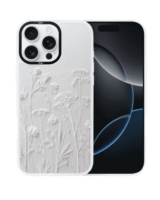 Etui do iPhone 16 Pro IBIZU DropGuard Matt z MagSafe, Relief Garden, Suszone kwiaty polne