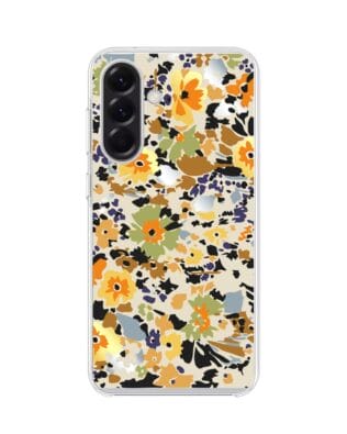 Etui do Samsung Galaxy A57 z MagSafe przeźroczyste, silikonowe Flexi, malowane kwiatki