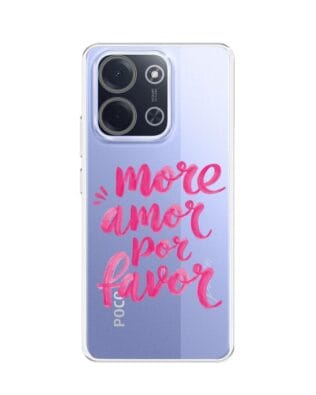 Etui do Xiaomi POCO C85 przeźroczyste, silikonowe Flexi, Positive Vibes, More amore per favore