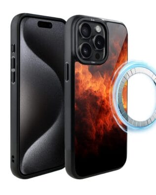 Etui do iPhone 15 Pro Max IBIZU DropGuard Matt z MagSafe, Twilight Dreams, Inferno Sky