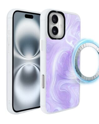 Etui do iPhone 16 Plus IBIZU DropGuard Matt z MagSafe, Ethereal Essence, Lawendowy wir