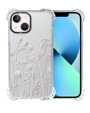 Etui do iPhone 13 IBIZU DropGuard Ultra z MagSafe, Relief Garden, Suszone kwiaty polne