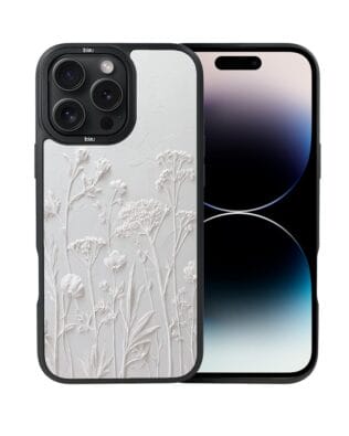 Etui do iPhone 14 Pro IBIZU DropGuard Matt z MagSafe, Relief Garden, Suszone kwiaty polne