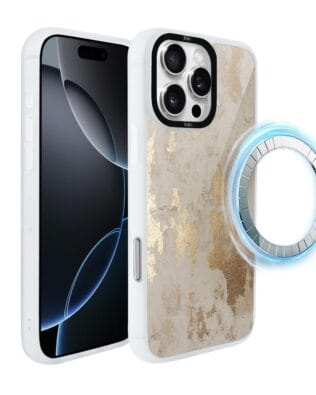 Etui do iPhone 16 Pro Max IBIZU DropGuard Matt z MagSafe, Ethereal Essence, Szampańskie złoto