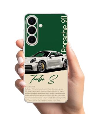 Etui do Samsung Galaxy S26 przeźroczyste, silikonowe Flexi, Szybkie Auta, Elegancja 911
