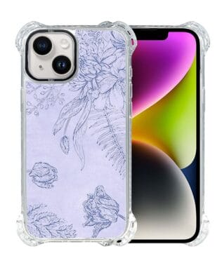 Etui do iPhone 14 Plus IBIZU DropGuard Ultra z MagSafe, Relief Garden, Kwiatowa płaskorzeźba