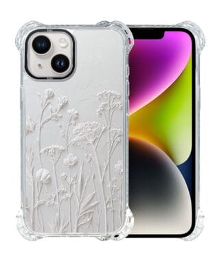 Etui do iPhone 14 Plus IBIZU DropGuard Ultra z MagSafe, Relief Garden, Suszone kwiaty polne