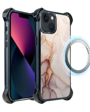 Etui do iPhone 13 IBIZU DropGuard Ultra z MagSafe, Ethereal Essence, Różany alabaster