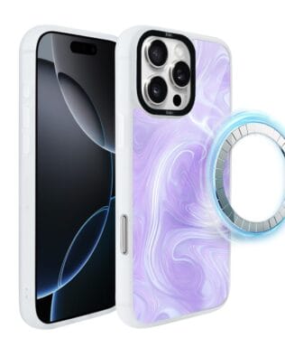 Etui do iPhone 16 Pro IBIZU DropGuard Matt z MagSafe, Ethereal Essence, Lawendowy wir