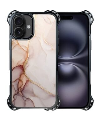 Etui do iPhone 16 IBIZU DropGuard Ultra z MagSafe, Ethereal Essence, Różany alabaster