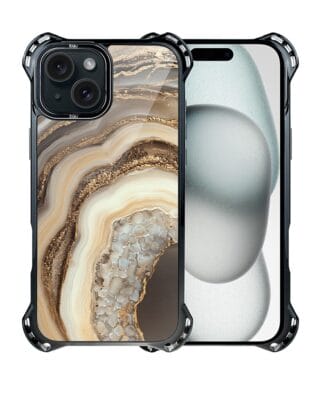 Etui do iPhone 15 Plus IBIZU DropGuard Ultra z MagSafe, Ethereal Essence, Miodowy agat