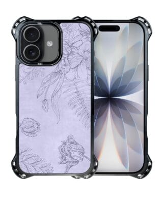 Etui do iPhone 17 IBIZU DropGuard Ultra z MagSafe, Relief Garden, Kwiatowa płaskorzeźba