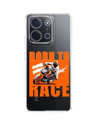 Etui do Xiaomi POCO C85 przeźroczyste, silikonowe Flexi, Bikers, Ścigacz