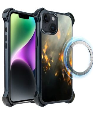 Etui do iPhone 14 Plus IBIZU DropGuard Ultra z MagSafe, Twilight Dreams, Golden Sparks