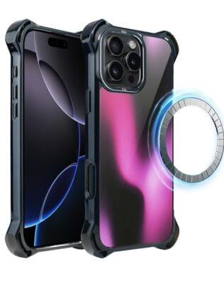 Etui do iPhone 16 Pro Max IBIZU DropGuard Ultra z MagSafe, Twilight Dreams, Magenta Flow