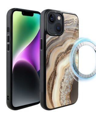 Etui do iPhone 14 Plus IBIZU DropGuard Matt z MagSafe, Ethereal Essence, Miodowy agat