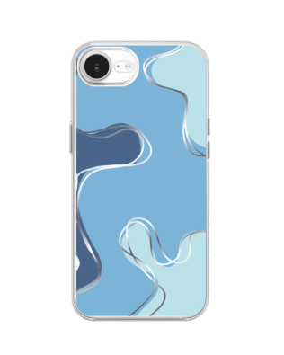 Etui do iPhone 17e przeźroczyste, silikonowe Flexi, spokój oceanu