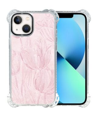 Etui do iPhone 13 IBIZU DropGuard Ultra z MagSafe, Relief Garden, Tulipanowy fresk