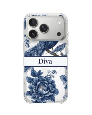 Etui do iPhone 17 Pro z MagSafe przeźroczyste, silikonowe Flexi, Mystic, Diva Peacock