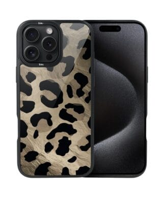 Etui do iPhone 15 Pro IBIZU DropGuard Matt z MagSafe, Zew natury, Dziki Leopard