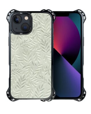 Etui do iPhone 13 IBIZU DropGuard Ultra z MagSafe, Relief Garden, Ślad oliwki