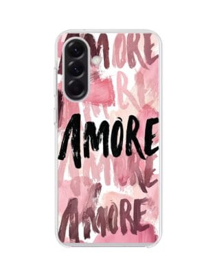 Etui do Samsung Galaxy A57 z MagSafe przeźroczyste, silikonowe Flexi, Positive Vibes, Amore Amore