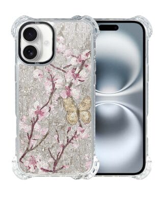 Etui do iPhone 16 Plus IBIZU DropGuard Ultra z MagSafe, Modern Classics, Mozaika kwitnącej wiśni