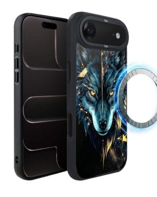Etui do iPhone Air IBIZU DropGuard Matt z MagSafe, Wilki, Wilk Mocy