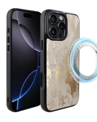 Etui do iPhone 16 Pro Max IBIZU DropGuard Matt z MagSafe, Ethereal Essence, Szampańskie złoto