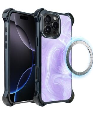 Etui do iPhone 16 Pro Max IBIZU DropGuard Ultra z MagSafe, Ethereal Essence, Lawendowy wir