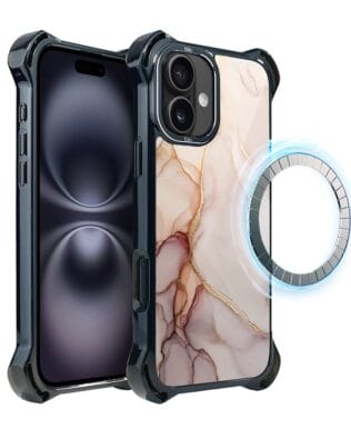 Etui do iPhone 16 Plus IBIZU DropGuard Ultra z MagSafe, Ethereal Essence, Różany alabaster