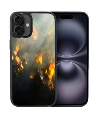 Etui do iPhone 16 IBIZU DropGuard Matt z MagSafe, Twilight Dreams, Golden Sparks