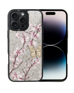 Etui do iPhone 14 Pro IBIZU DropGuard Matt z MagSafe, Modern Classics, Mozaika kwitnącej wiśni