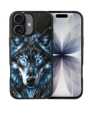 Etui do iPhone 17 IBIZU DropGuard Matt z MagSafe, Wilki, Lodowy Wilk