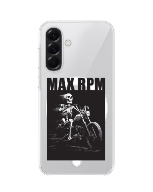 Etui do Samsung Galaxy A57 z MagSafe przeźroczyste, silikonowe Flexi, Bikers, Ghost Rider