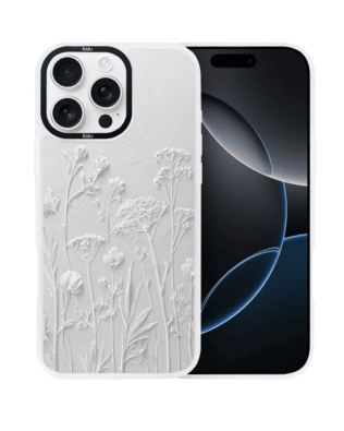 Etui do iPhone 16 Pro Max IBIZU DropGuard Matt z MagSafe, Relief Garden, Suszone kwiaty polne