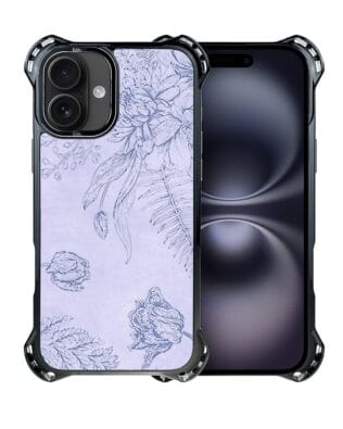 Etui do iPhone 16 Plus IBIZU DropGuard Ultra z MagSafe, Relief Garden, Kwiatowa płaskorzeźba