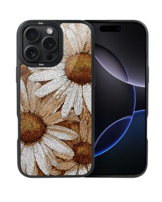 Etui do iPhone 16 Pro Max IBIZU DropGuard Matt z MagSafe, Modern Classics, Mozaika rumianków