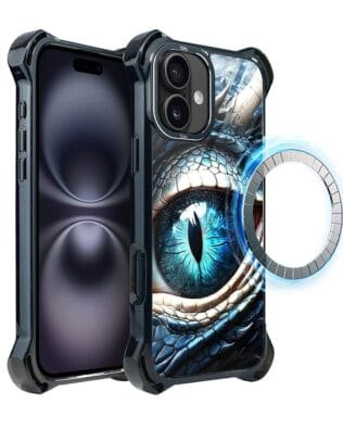 Etui do iPhone 16 Plus IBIZU DropGuard Ultra z MagSafe, Smoki, Oko lodowego smoka