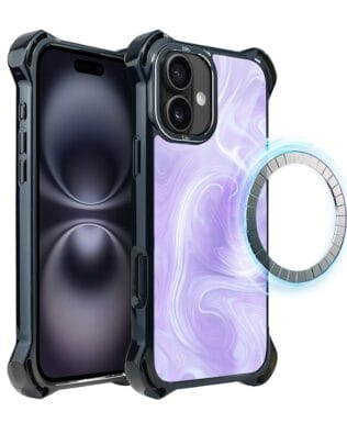 Etui do iPhone 16 Plus IBIZU DropGuard Ultra z MagSafe, Ethereal Essence, Lawendowy wir