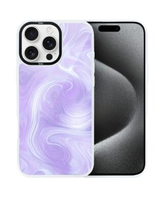 Etui do iPhone 15 Pro IBIZU DropGuard Matt z MagSafe, Ethereal Essence, Lawendowy wir