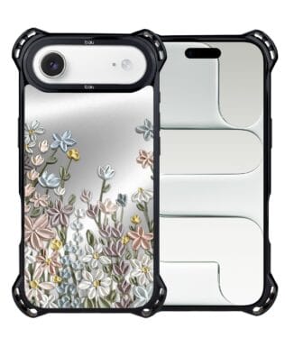 Etui do iPhone Air IBIZU DropGuard Ultra z MagSafe, Relief Garden, Wiosenna łąka
