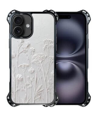 Etui do iPhone 16 Plus IBIZU DropGuard Ultra z MagSafe, Relief Garden, Suszone kwiaty polne